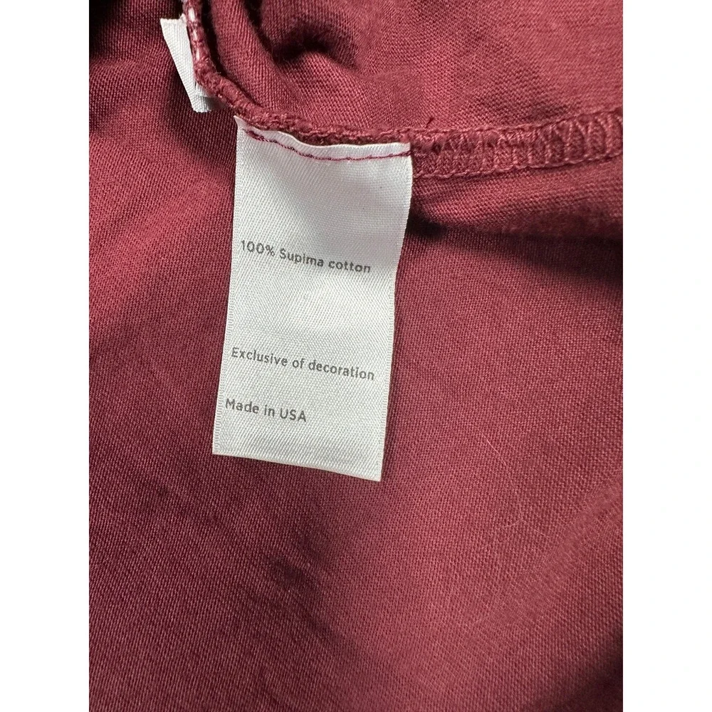 Flint and Tinder Polo Mens M Red Shirt Supima Cotton Made in USA Short Sleeve